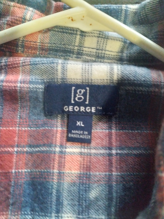 Upcycled bleached flannel shirt w/ rare THE LOST BOYS MOVIE back patch - Picture 4 of 5